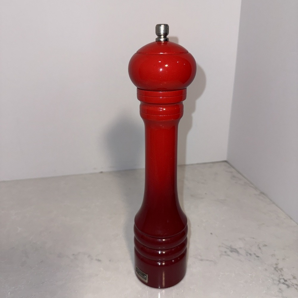 Trudeau PROFESSIONAL 12" Red Ombre Restaurant Wooden Pepper Grinder Mill